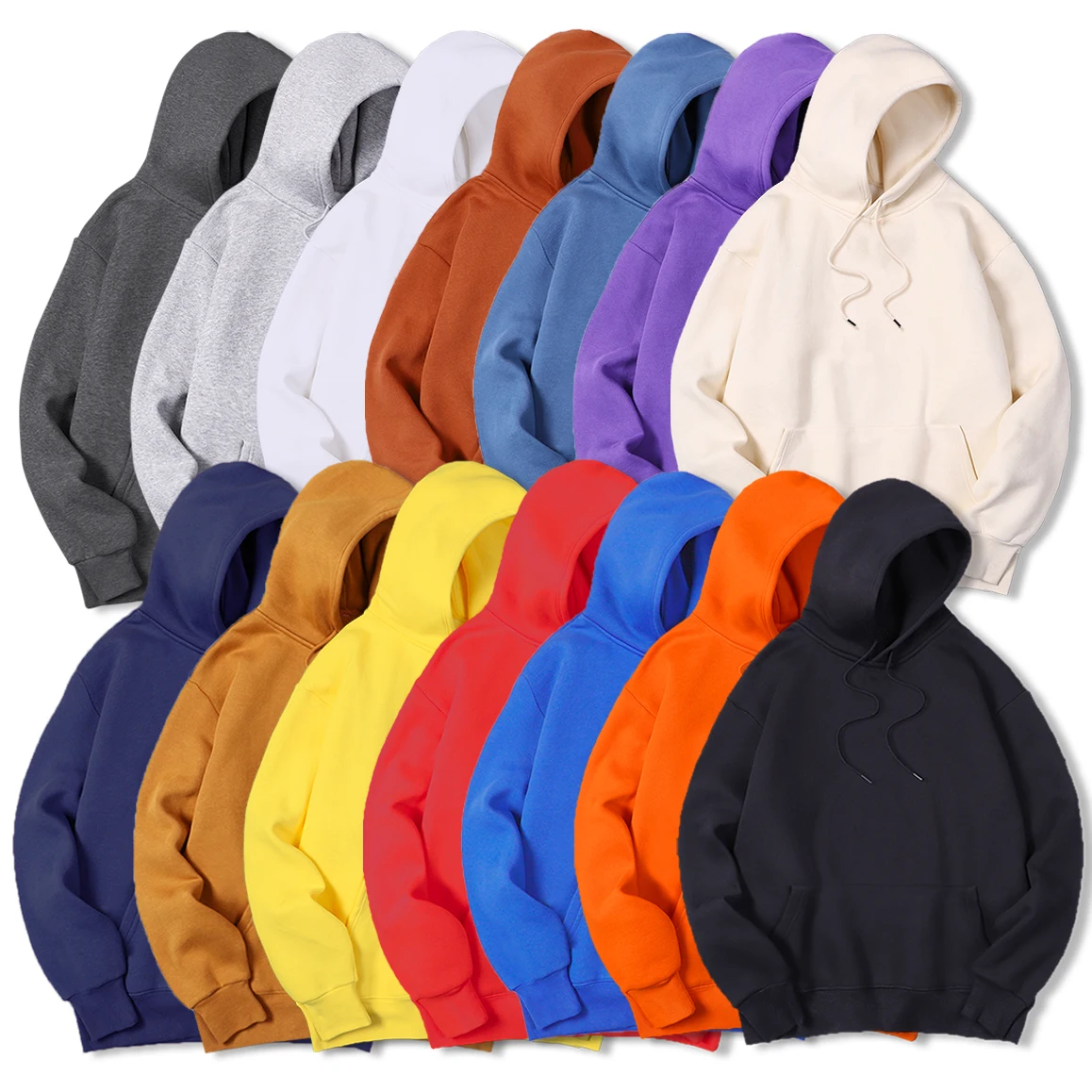 Streetwear Clothing Brands - Sweater Berkerudung Pria Warna Solid, Wol