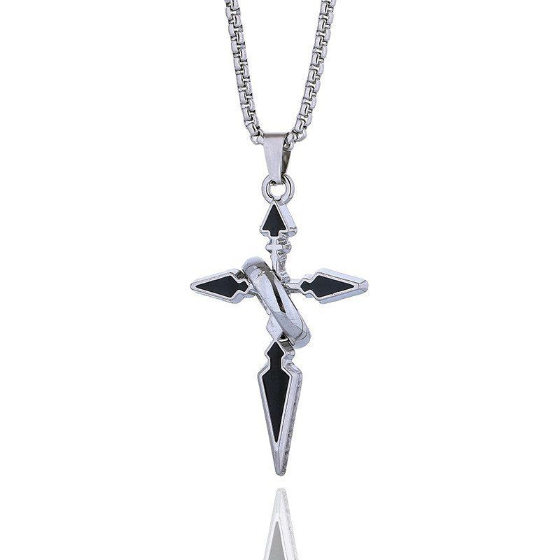 Streetwear Brand Jewelry - Kalung Liontin Salib Merek Trendi dengan