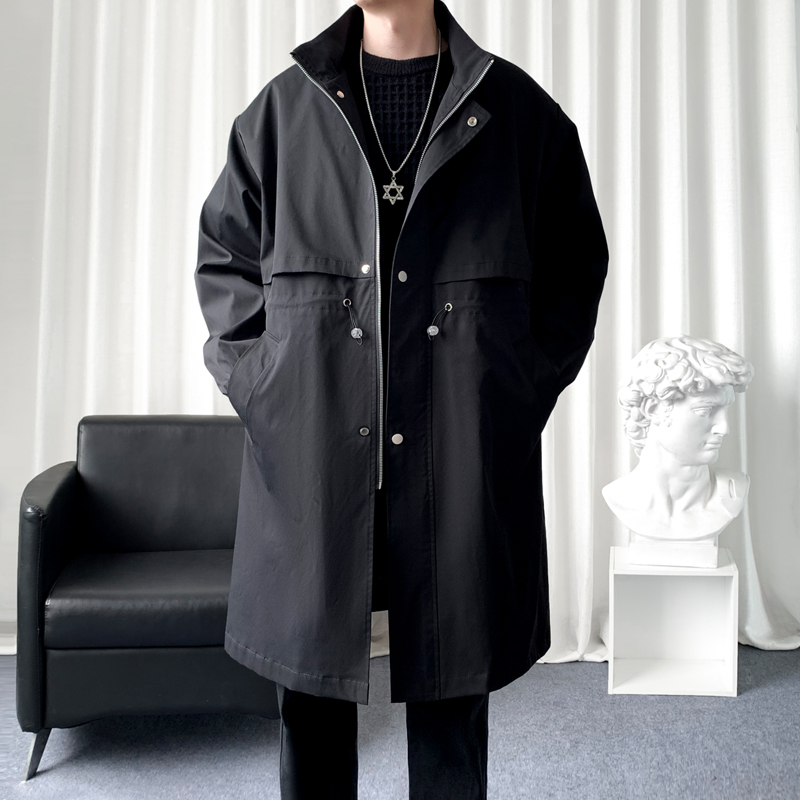 Streetwear Clothing Brands - Mantel Trench gaya Korea pria, jaket
