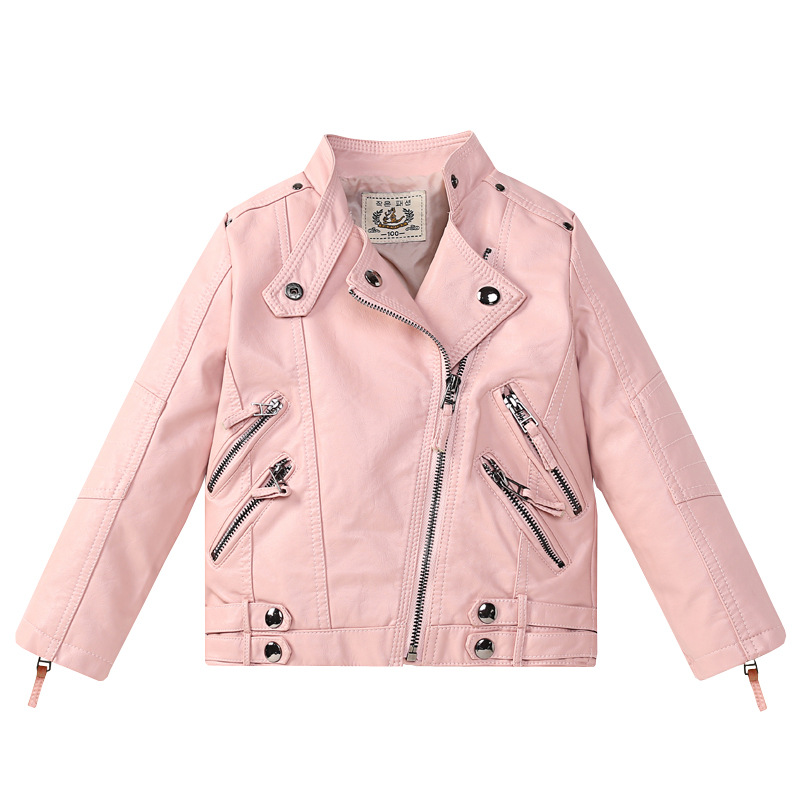 Streetwear Brand Red - Jaket Kulit PU Anak Perempuan Anti
