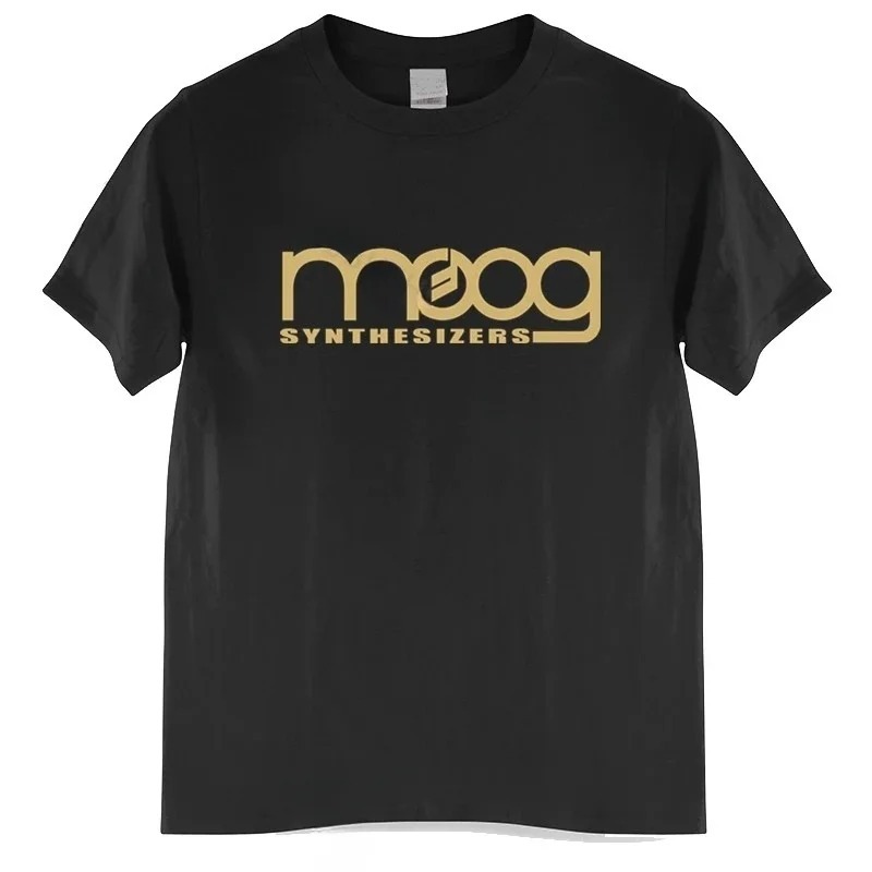 Streetwear Brand Shirts - Moog Synthesizer kaus cetak hitam Pria