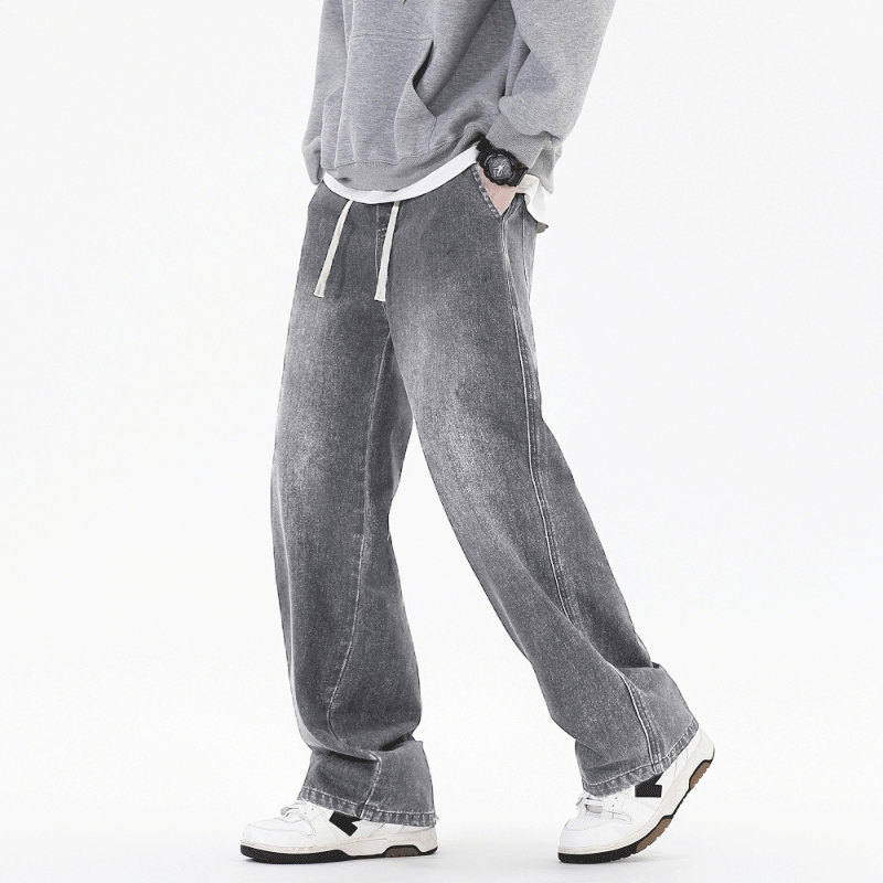 Streetwear Clothing Brands - Celana Jeans Longgar Pria Gaya Korea