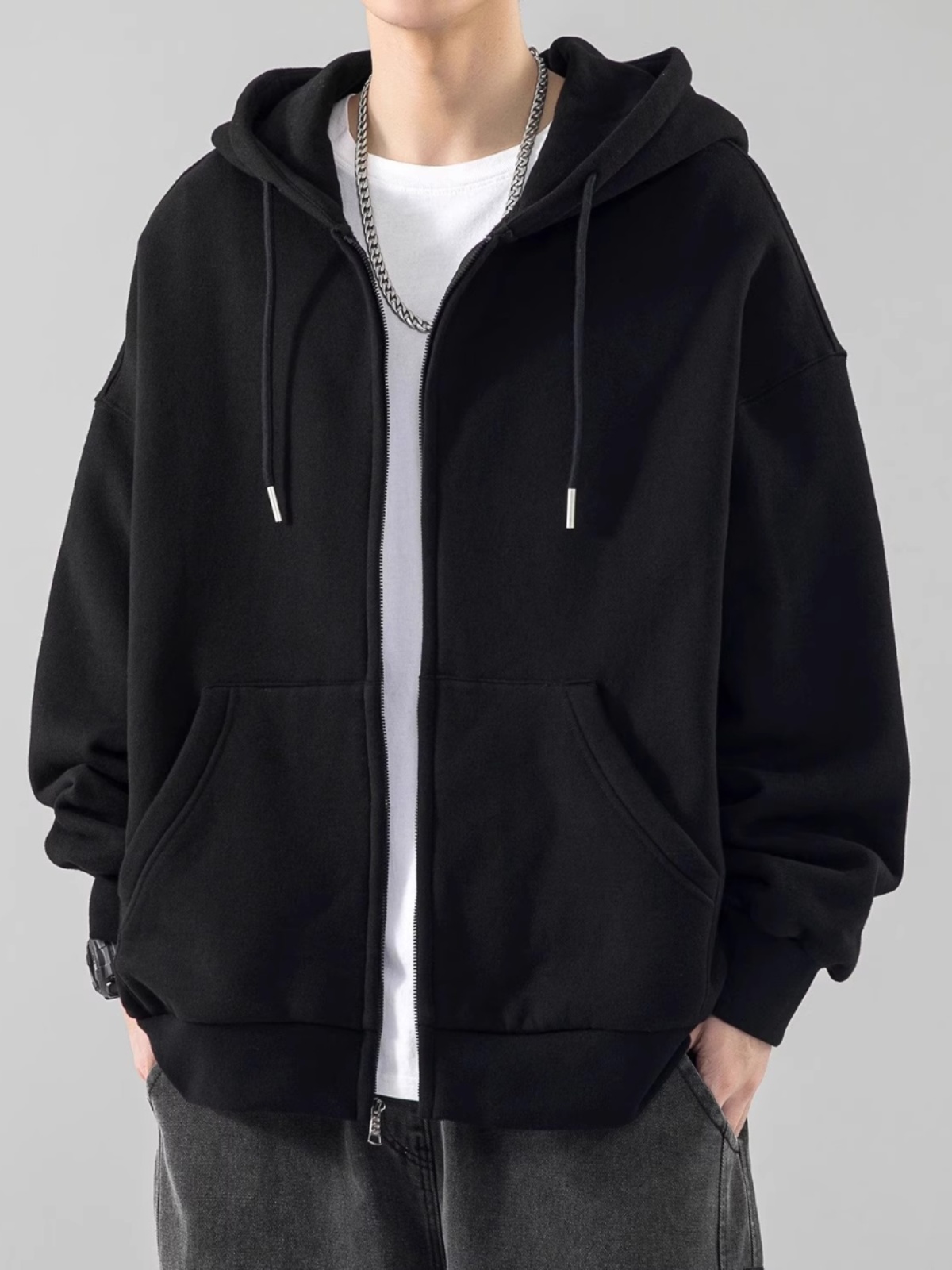 Hoodie Pria Longgar Gaya Hong  - Streetwear Brand Hong Kong ulasan dan harga