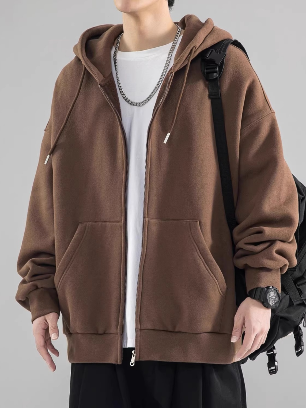 Hoodie Pria Longgar Gaya Hong  - Streetwear Brand Hong Kong ulasan dan harga