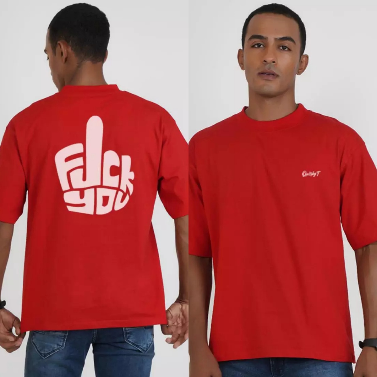 Don't Care Red Spoof Humor Int - Streetwear Brand Red ulasan dan harga