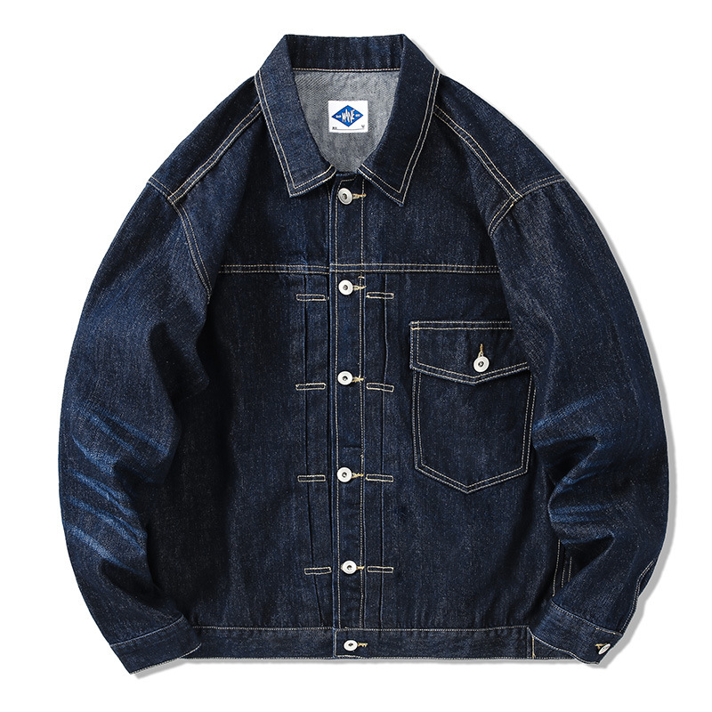 Jaket Denim Biru Tua Merek Tid - Streetwear Brand In Japan ulasan dan harga