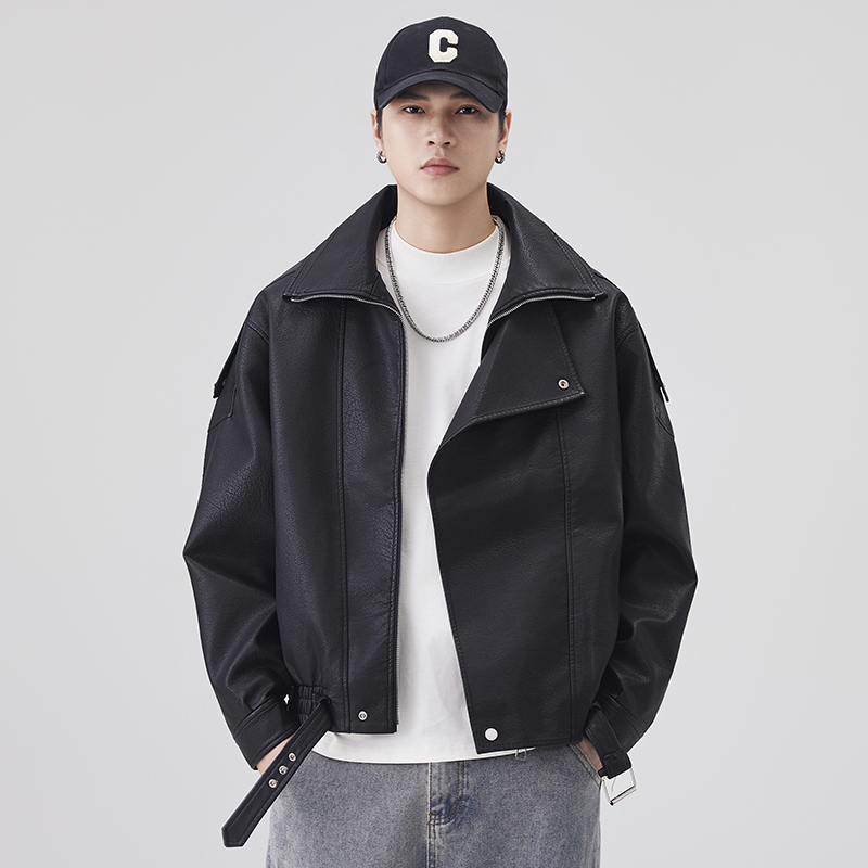 Jaket Kulit Musim Gugur Musim  - Streetwear Clothing Brands ulasan dan harga