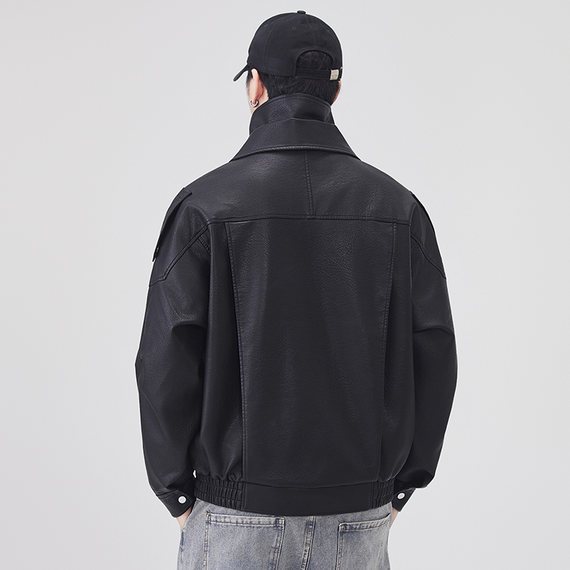 Jaket Kulit Musim Gugur Musim  - Streetwear Clothing Brands ulasan dan harga