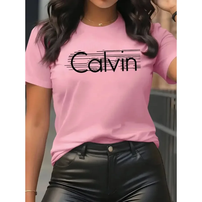 Kaos Wanita Calvin Kaos Katun  - Streetwear Brand Shirts ulasan dan harga