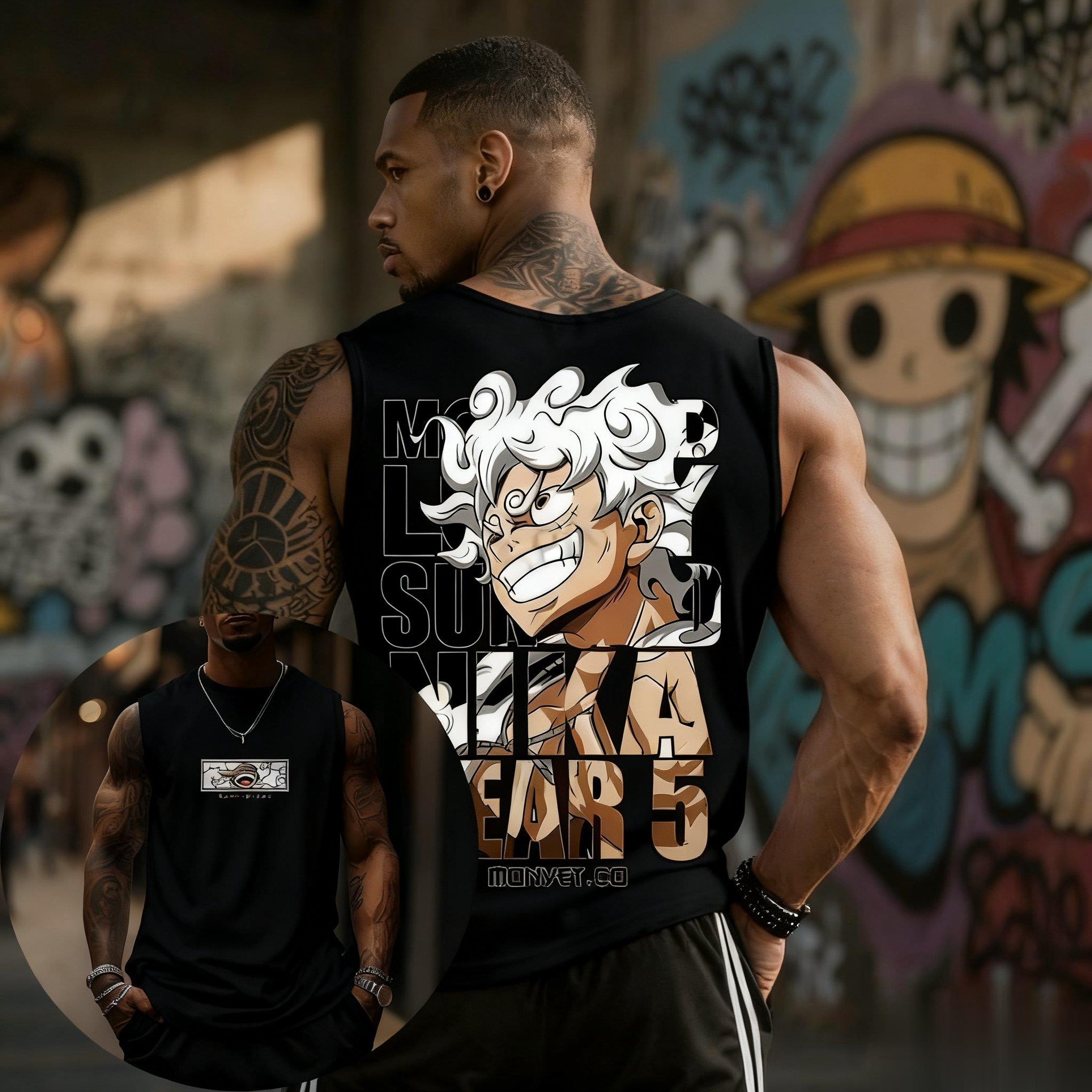 One Piece Luffy Gear 5 Tank To - Streetwear Brand In Japan ulasan dan harga