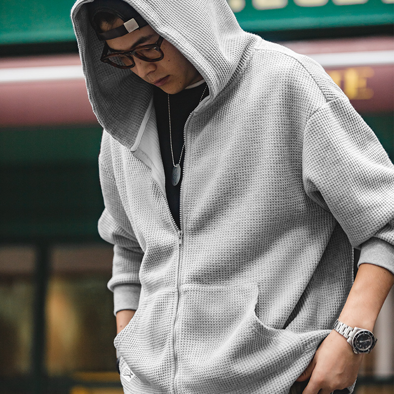 Maden hoodie wafel abu-abu Vin - Japanese Brand Streetwear Vintage ulasan dan harga