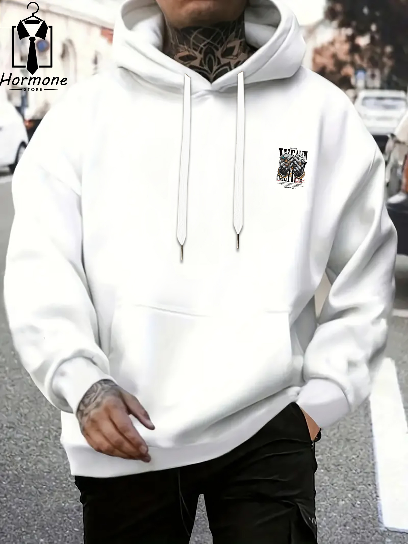 Hoodie motif tangan tengkorak  - Streetwear Brand Jewelry ulasan dan harga